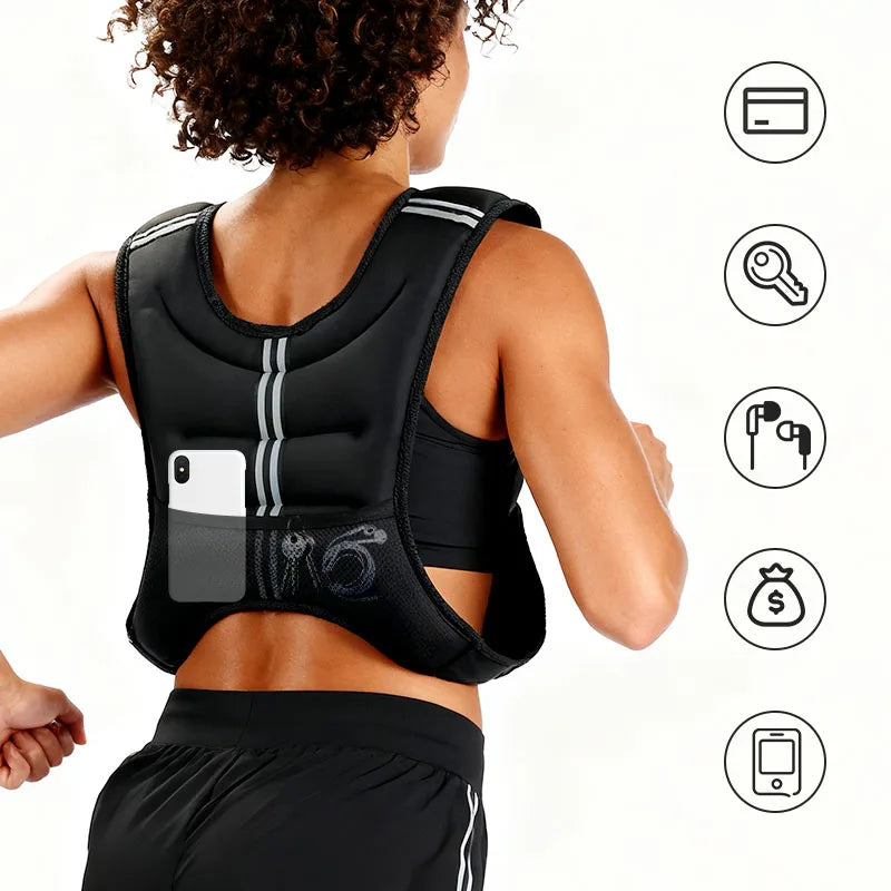 ProForm 12LB Weighted Vest – Reflective, Breathable & Built for Performance