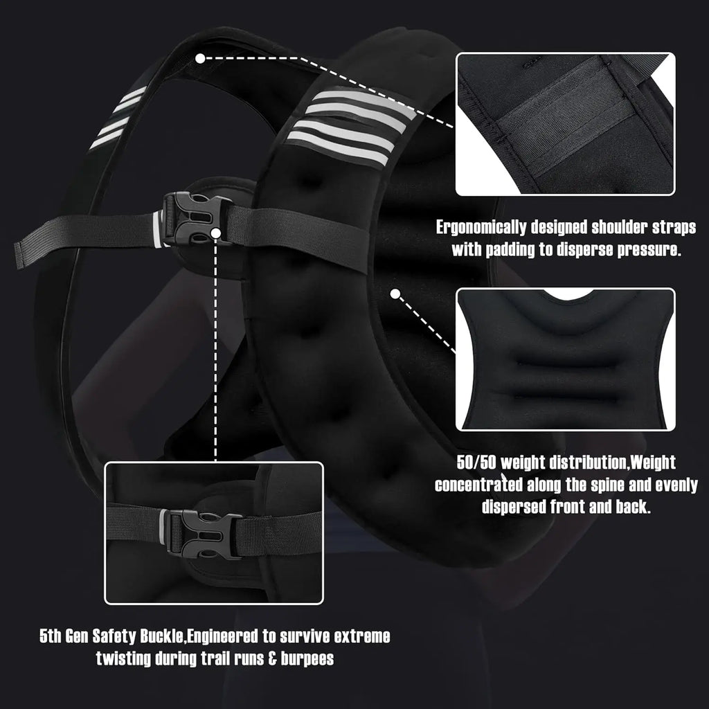 ProForm 12LB Weighted Vest – Reflective, Breathable & Built for Performance